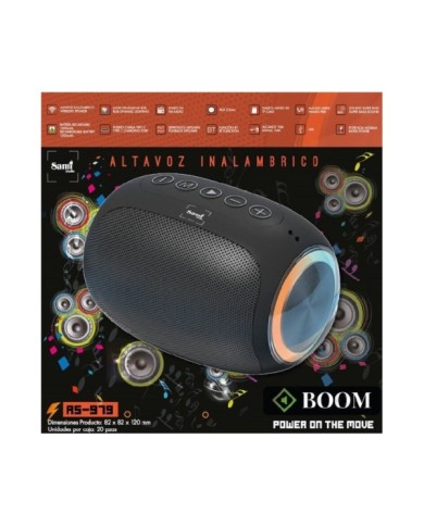 Altavoz sami boom multimedia con luz rgb 5w