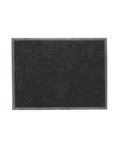 FELPUDO 60X80CM PVC/POLIÉSTER  - NEGRO CHINE BLANCO