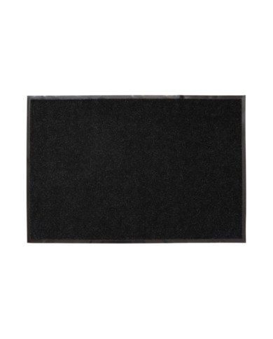 FELPUDO 80X120CM PVC/POLIÉSTER  - NEGRO CHINE BLANCO