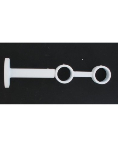 SOPORTE DOBLE D28 190 MM X1 - BLANCO MATE