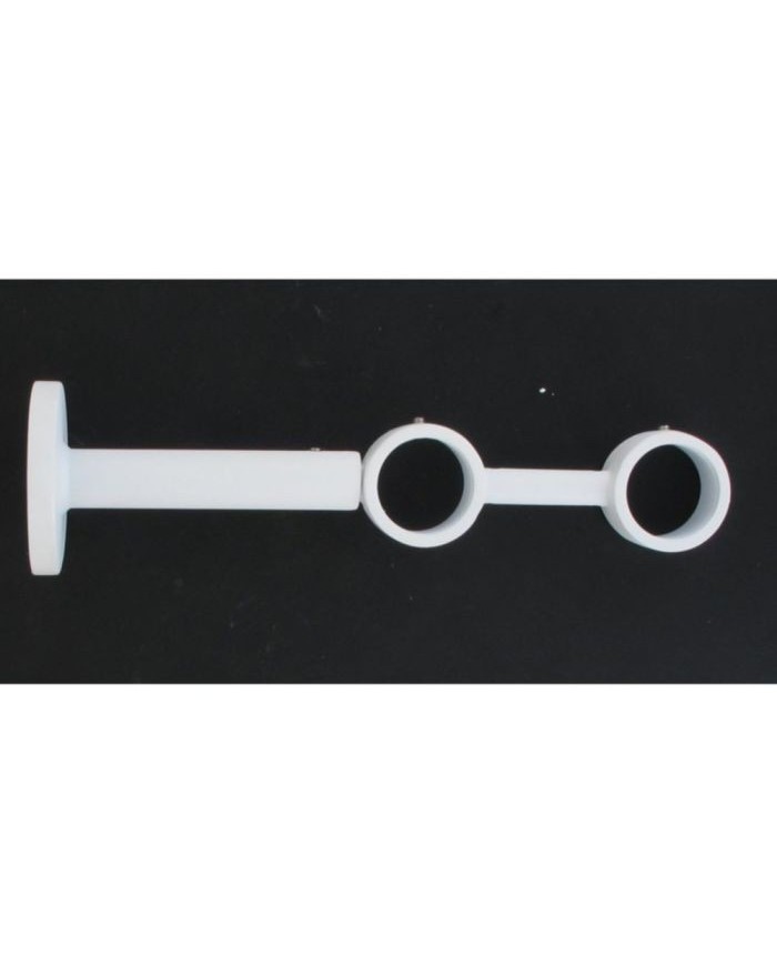 SOPORTE DOBLE D28 190 MM X1 - BLANCO MATE