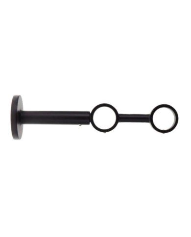 SOPORTE DOBLE D28 190 MM X1 - NEGRO MATE