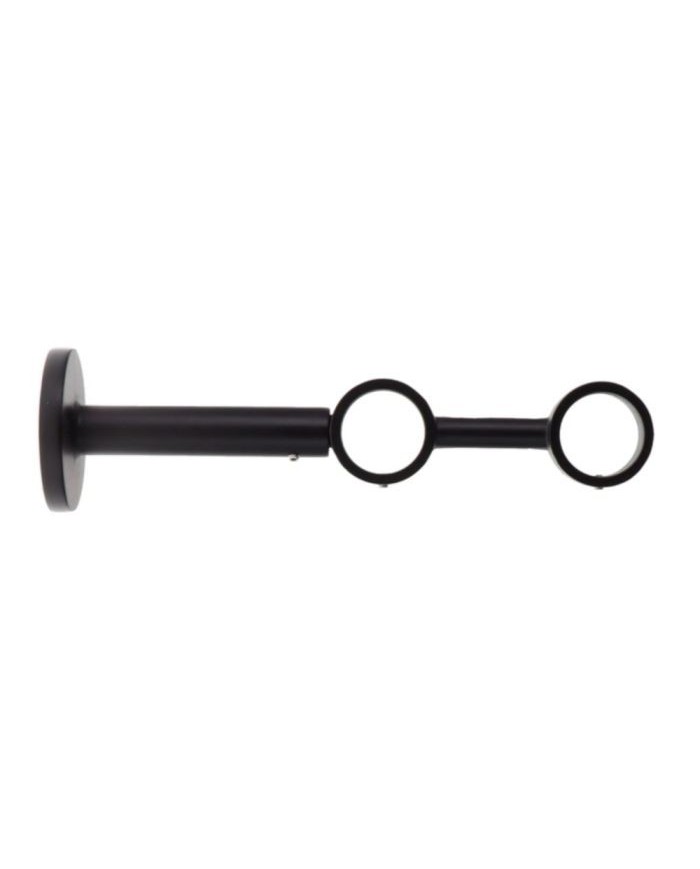 SOPORTE DOBLE D28 190 MM X1 - NEGRO MATE