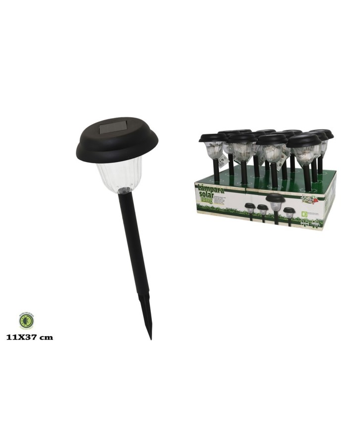 LÁMPARA SOLAR PLÁSTICO LUNG 37X11CM