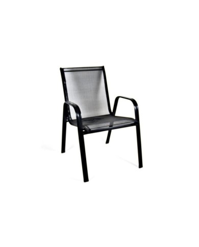 SILLA TERRAZA NEGRA 54X68X90CM