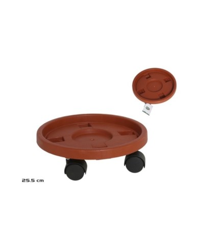 SOPORTE MACETAS 4 RUEDAS 25.5 CM