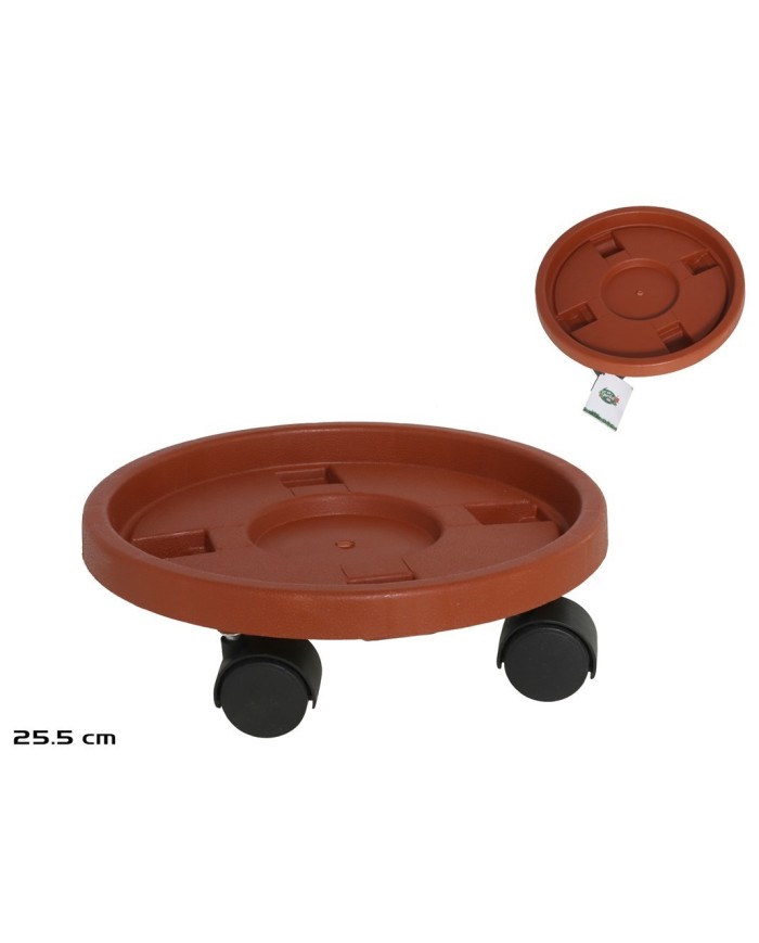 SOPORTE MACETAS 4 RUEDAS 25.5 CM
