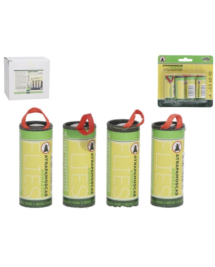 ATRAPA-MOSCAS X4 FLIES ADHESIVO - CAUCHO