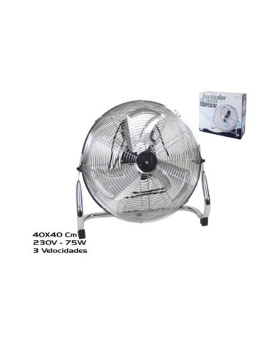 VENTILADOR DE SUELO 40CM 75W CROMADO