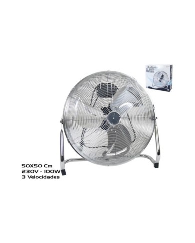 VENTILADOR DE SUELO 50CM 100W CROMADO