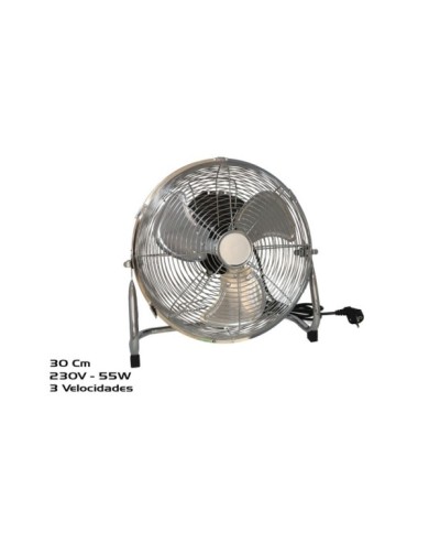 VENTILADOR DE SUELO 30CM 55W CROMADO