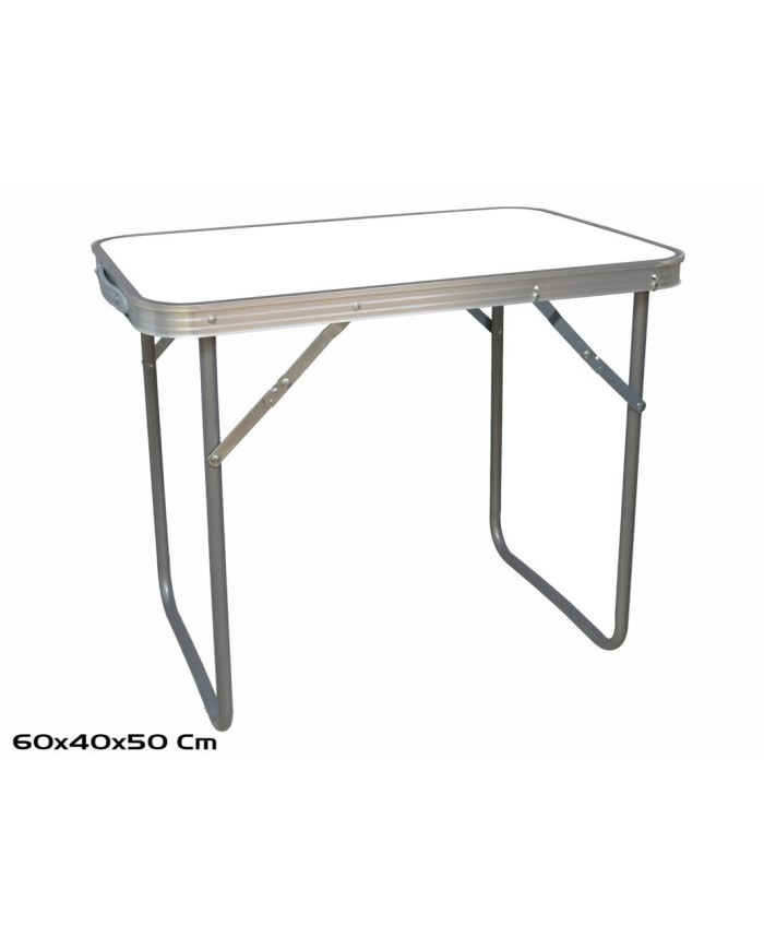 MESA CAMPING BLANCA PLEGABLE C/ASA BORDE ALU + PAT