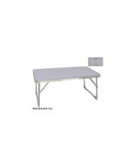 MESA CAMPING BLANCA PLEGABLE ALUMINIO C/ ASA 56X34