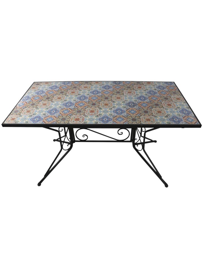 MESA MOSAICO CERAMICO EVAN 140X70X76 CM