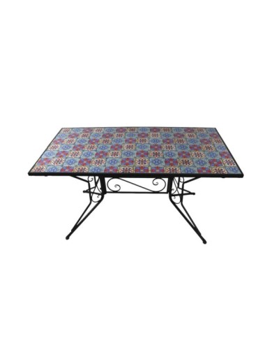 MESA MOSAICO CERAMICO PERSEO 140X70X76 CM