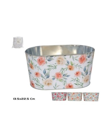 CUBO ZINCADO OVAL FLAVIO 3SRT 22,5X13,5X11 CM