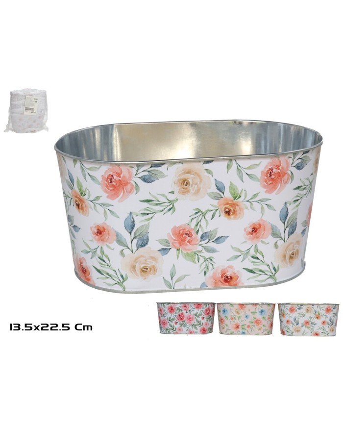 CUBO ZINCADO OVAL FLAVIO 3SRT 22,5X13,5X11 CM