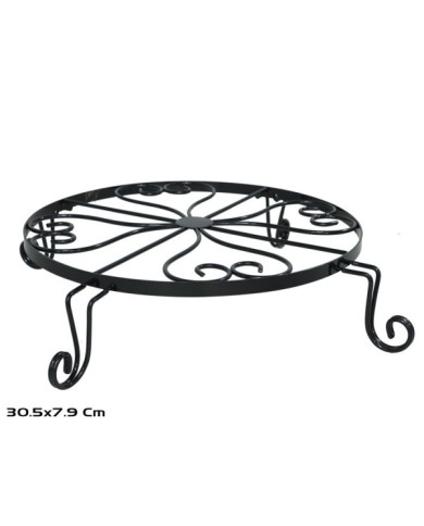 SOPORTE MACETA LUNA 30,5x7,9CM NEGRO