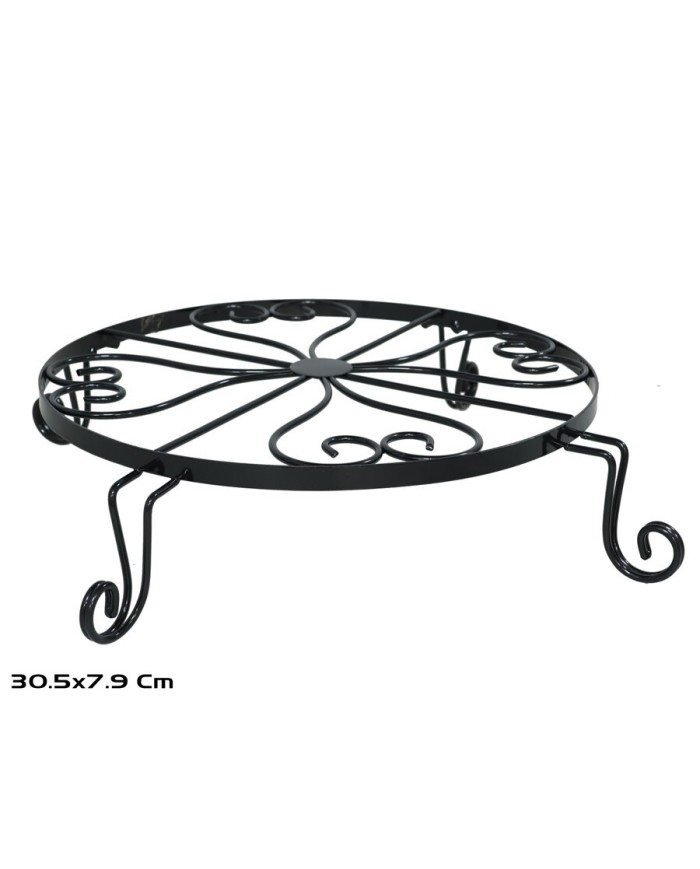 SOPORTE MACETA LUNA 30,5x7,9CM NEGRO