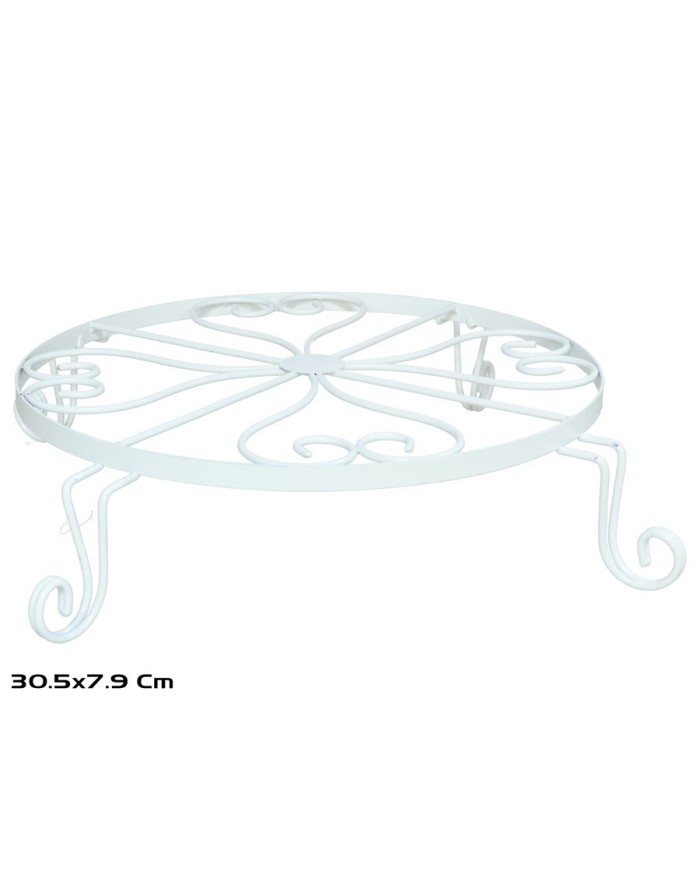 SOPORTE MACETA LUNA 30,5x7,9CM BLANCO