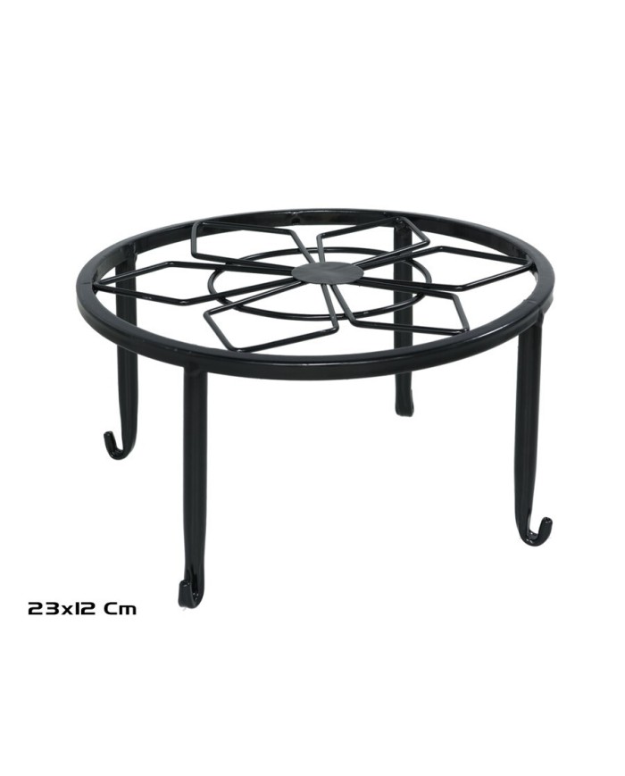 SOPORTE MACETA LISA 23X12 NEGRO