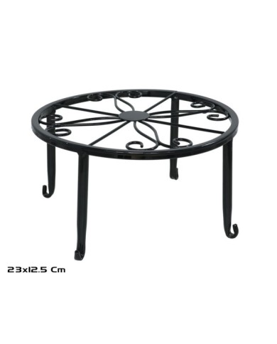 SOPORTE MACETA RUN 23X12,5 NEGRO