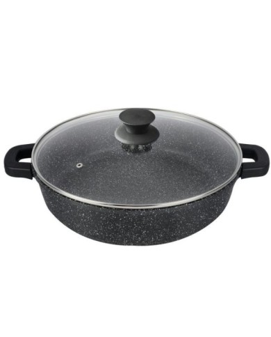 CACEROLA AL.FUND.BLACK BAJA PIEDRA 24CM