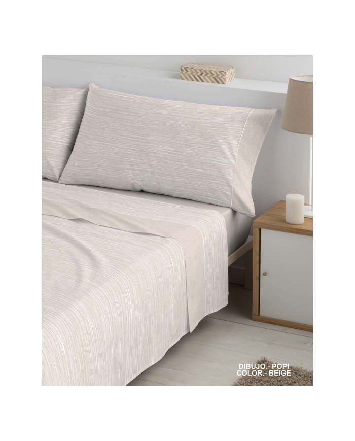Sábanas CASSA COTTONS J SAB POPI Beige