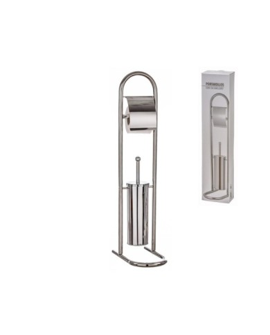 PORTARROLLO CON ESCOBILLERO METAL