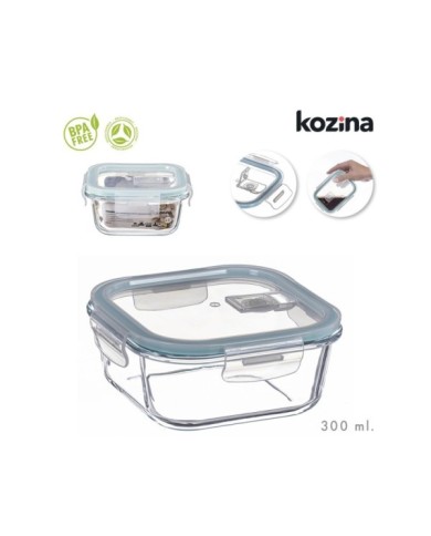 FIAMBRERA BOROSILICATO CUADRADA  300 ml