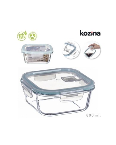 FIAMBRERA BOROSILICATO CUADRADA  800 ml