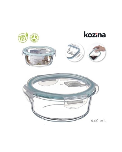 FIAMBRERA BOROSILICATO REDONDA HERMETICA 640 ml