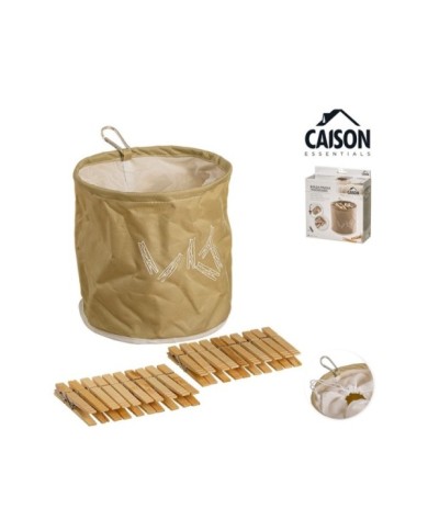 BOLSA PINZAS CON 20 PINZAS DE MADERA