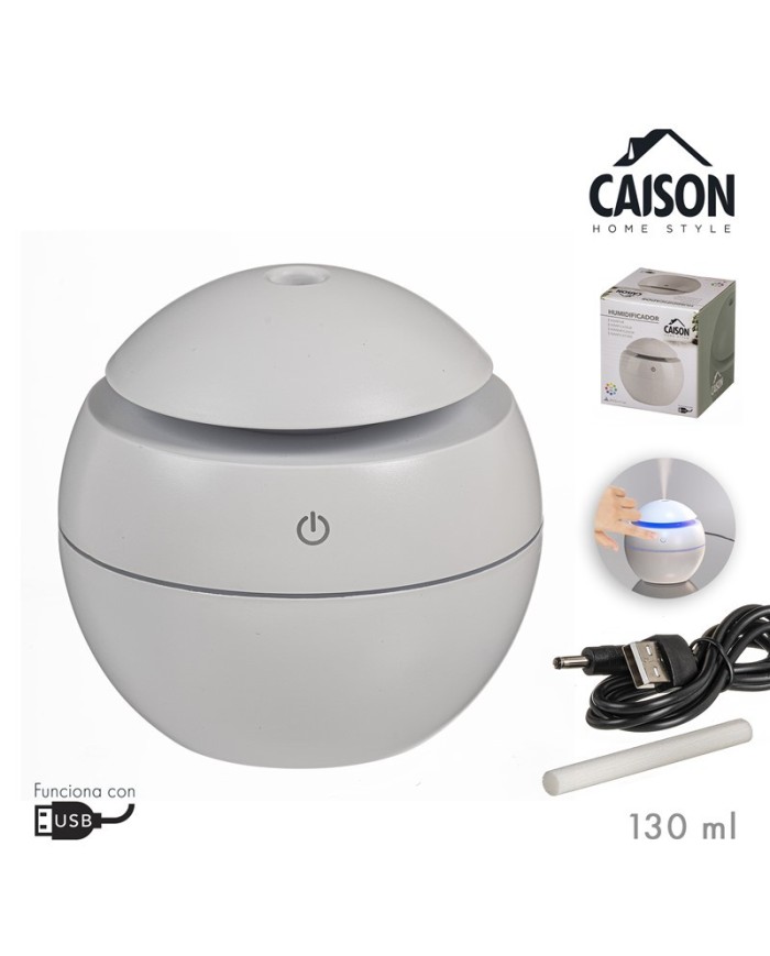 HUMIDIFICADOR USB LED BLANCO 130 ml