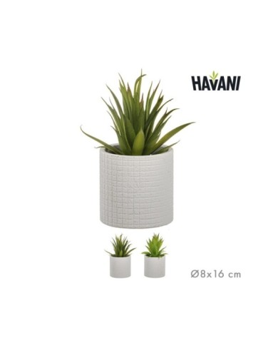 CACTUS AGAVE ARTIF. CON MACETA TEXTURA SURT/2