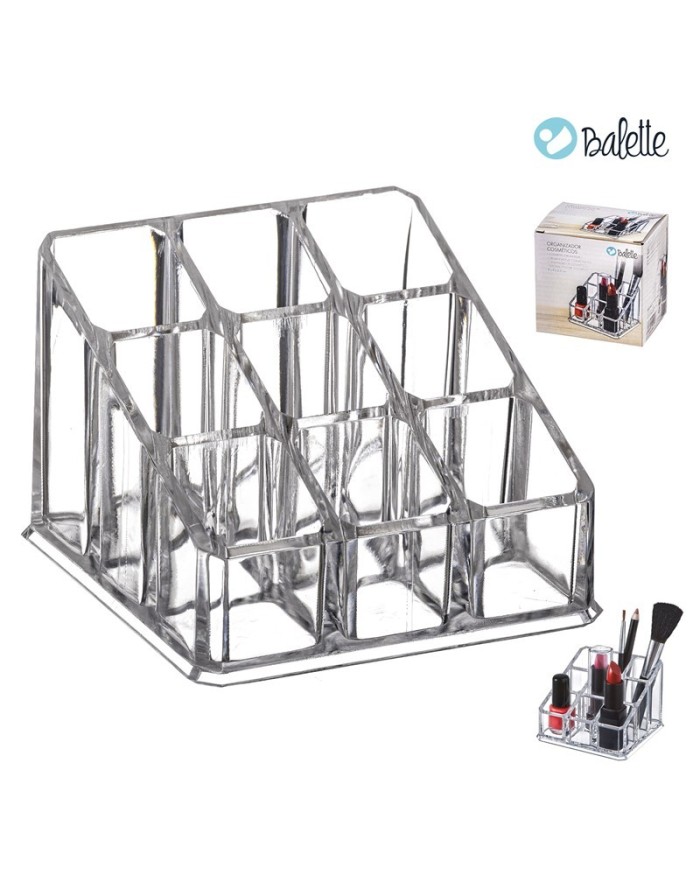 DISPENSADOR COSMETICOS CUADRADO 9 cm