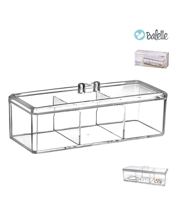 ORGANIZADOR COSMETICOS RECTANGULAR 3DEPT 23x9 cm