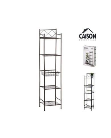 ESTANTERIA COLUMNA BAÑO METAL 5 BALDAS