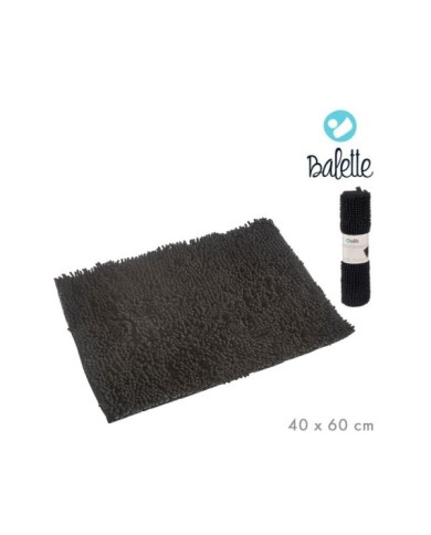 ALFOMBRA ANTIDESLIZANTE 40x60 cm CHENILLA NEGRA