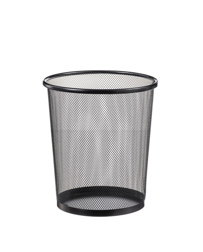 PAPELERA METAL 8 L NEGRA