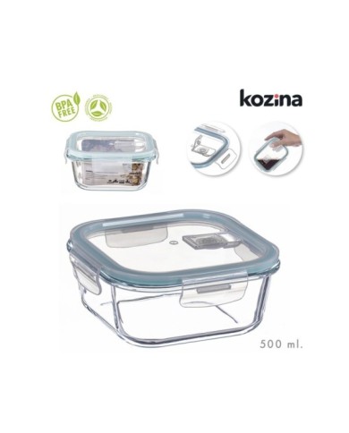 FIAMBRERA BOROSILICATO CUADRADA  500 ml