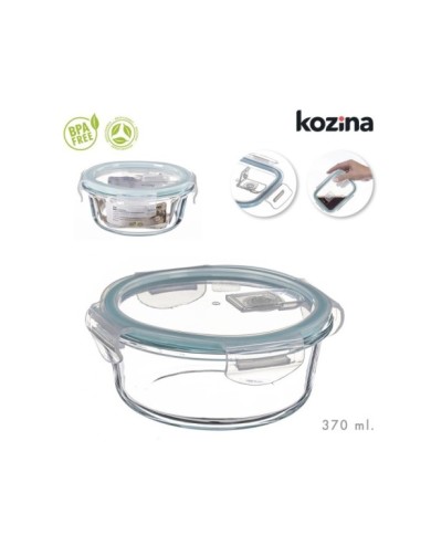 FIAMBRERA BOROSILICATO REDONDA HERMETICA 370 ml