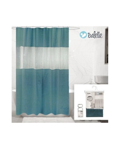 CORTINA BAÑO EVA TURQUESA 180x200 cm