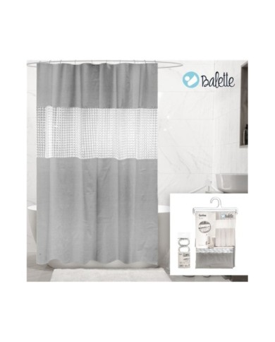 CORTINA BAÑO EVA GRIS 180x200 cm