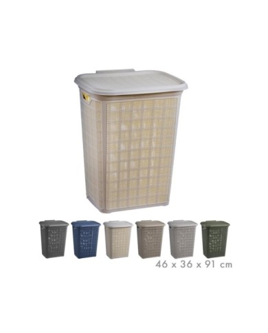 CESTA PLASTICO LAVANDERIA 60L SURT/6