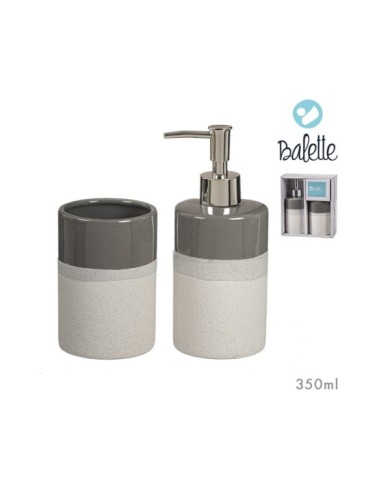 SET BAÑO DOLOMITA 2 PZS TERRACOTA 350ml