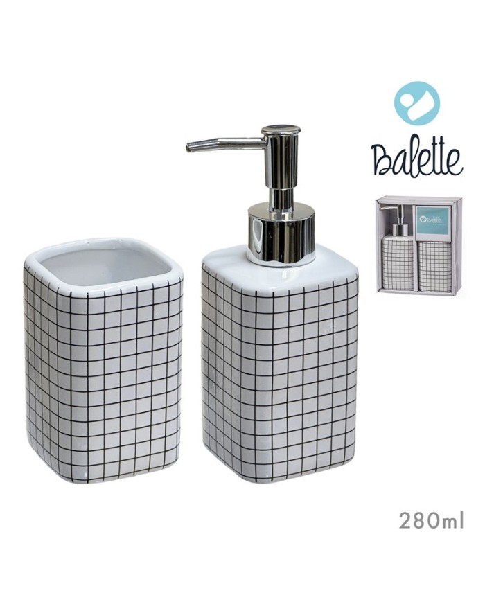 SET BAÑO DOLOMITA 2 PZAS GRID 280ml