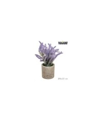 LAVANDA ARTIF. CON MACETA EFECTO HORMIGON