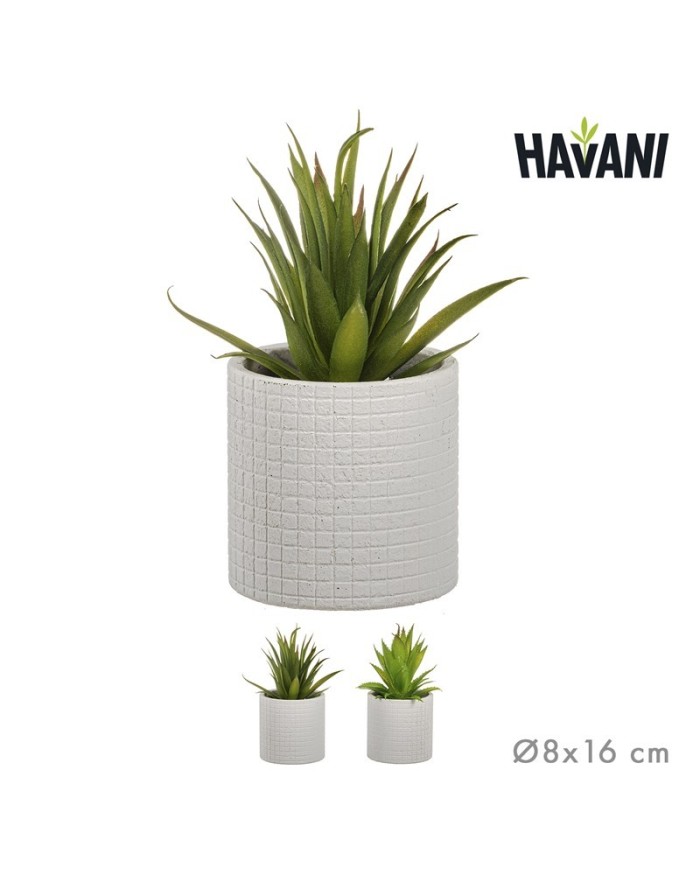 CACTUS AGAVE ARTIF. CON MACETA TEXTURA SURT/2
