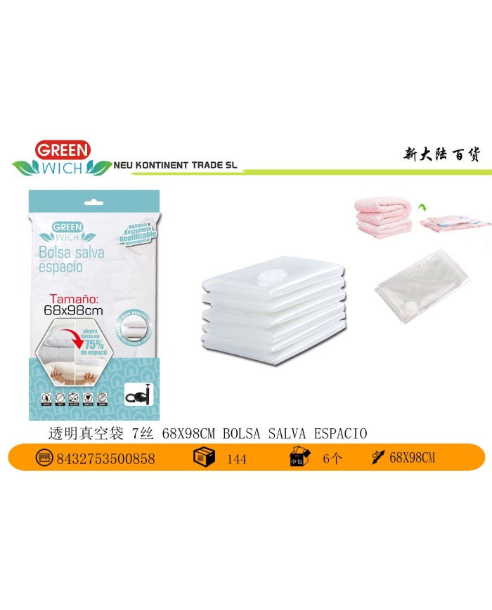 7 68X98CM BOLSA SALVA ESPACIO